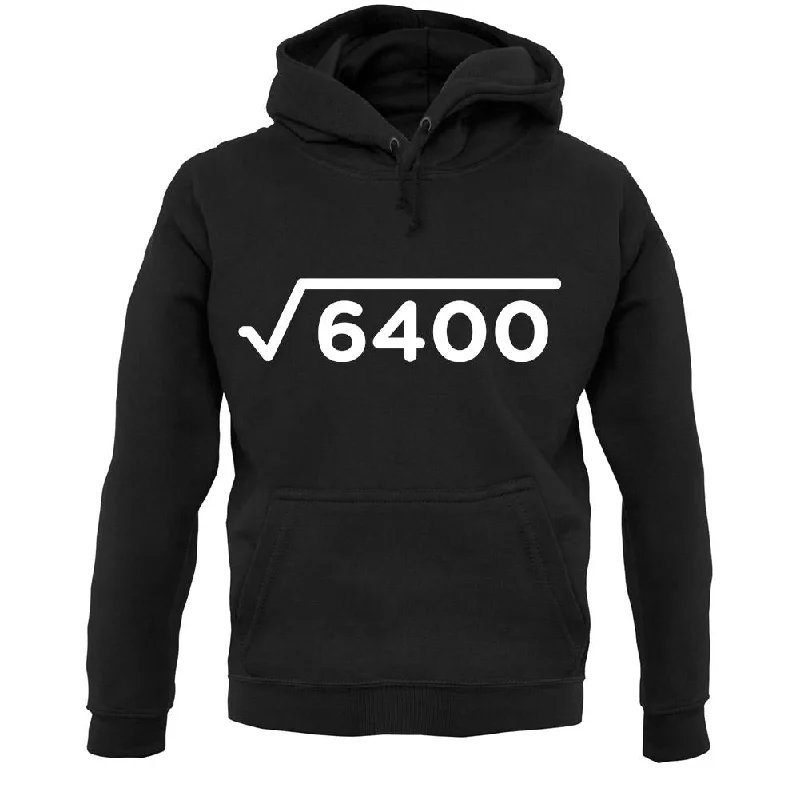 Square Root Birthday 80 Unisex Hoodie Hoodie with Emblem Brand Identity