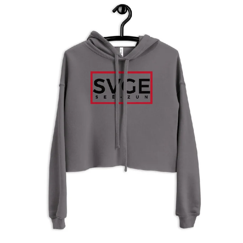 SVGE Collection Storm Crop Hoodie Hoodie with Illustration Artistic Creative