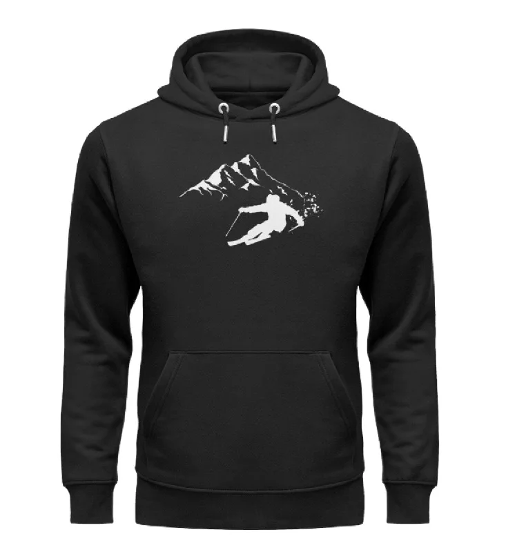 Tiefschnee Skier - Unisex Premium Organic Hoodie Hoodie with Belted Waist Structured Tailored