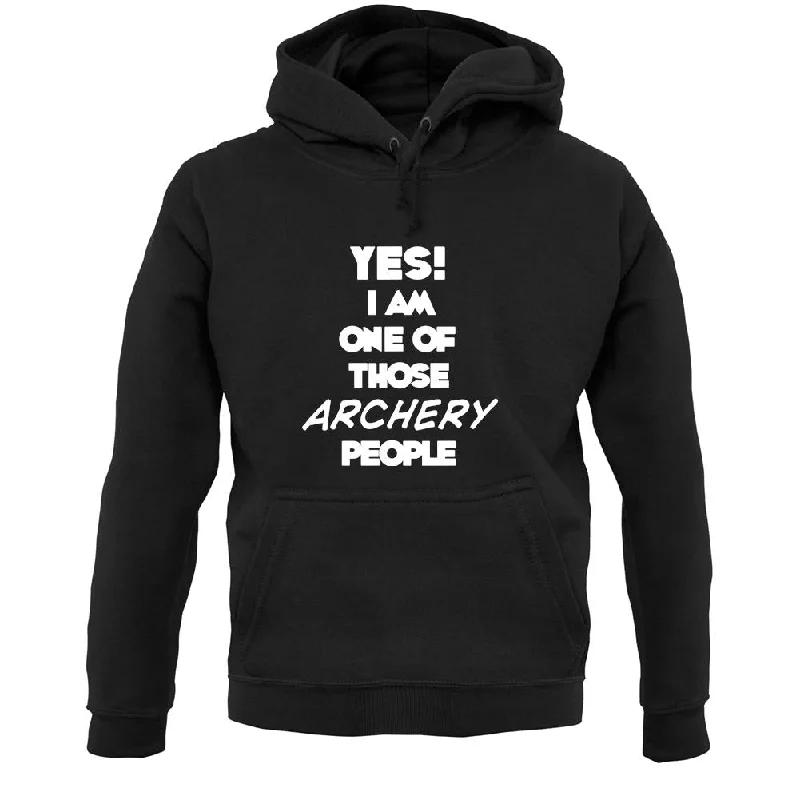 Yes! I Am One Of Those Archery People Unisex Hoodie Hoodie with Zipper Placket Modern Functional