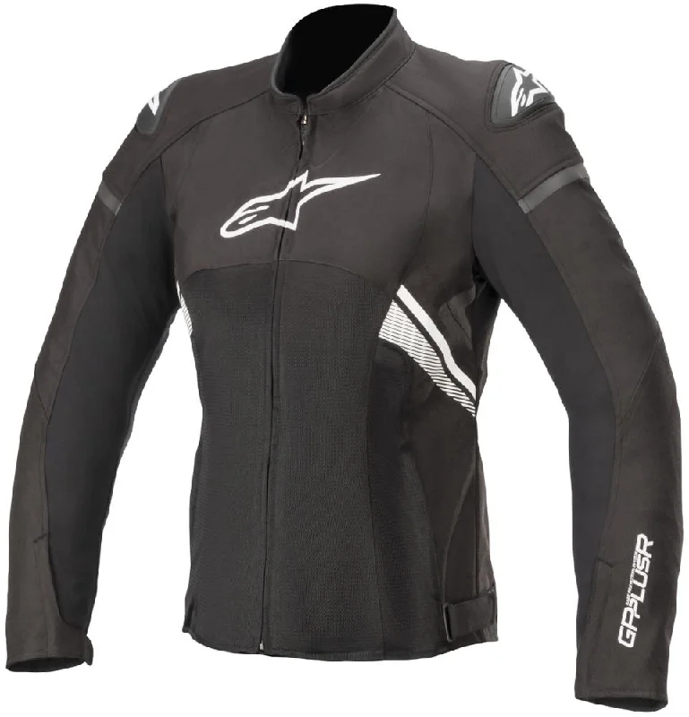 Alpinestars Women’s Stella T-GP Plus R v3 Airflow Black and White Textile Jacket Fitted Jacket Loose Jacket Oversized Jacket