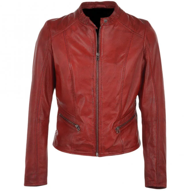 Ladies Motorcycle Leather Biker Jacket For Womens Appliqued Jacket Beaded Jacket Sequined Jacket