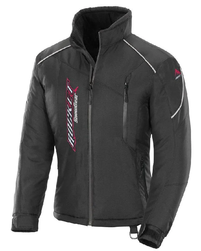 Joe Rocket Womens Black Storm XC Snow Jacket Herringbone Jacket Checkered Jacket Solid Jacket