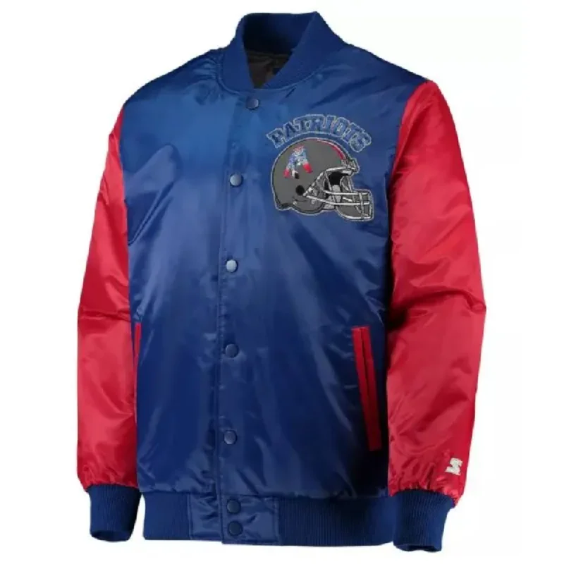 New England Patriots Jacket One-Shoulder Jacket Off-the-Shoulder Jacket Asymmetrical Jacket