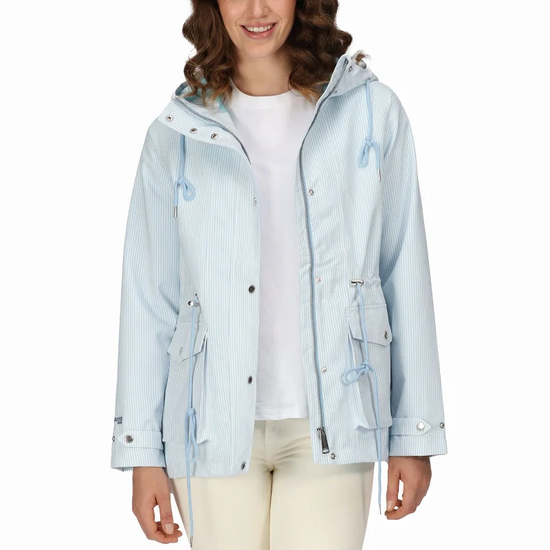 Regatta Womens Birdie Giovanna Fletcher Collection Waterproof Jacket - Blue Hooded Jacket Caped Jacket Shawl Collar Jacket