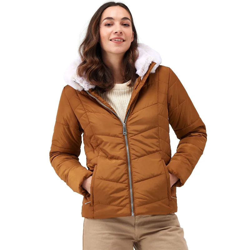 Regatta Womens Wildrose Baffled Water Repellent Jacket - Rubber Oversized Jacket Tailored Jacket Straight Jacket