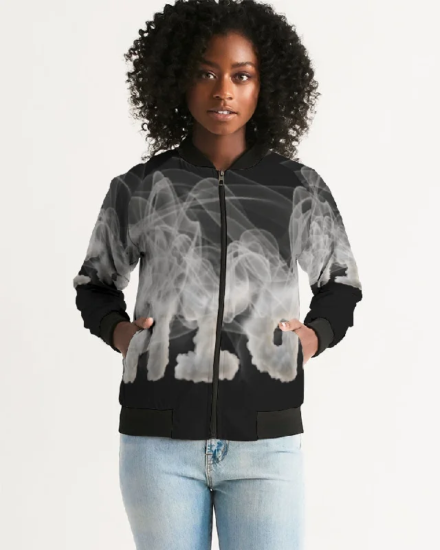 Smoking the highest Women's Bomber Jacket Boat Neck Shawl Collar Notched Collar