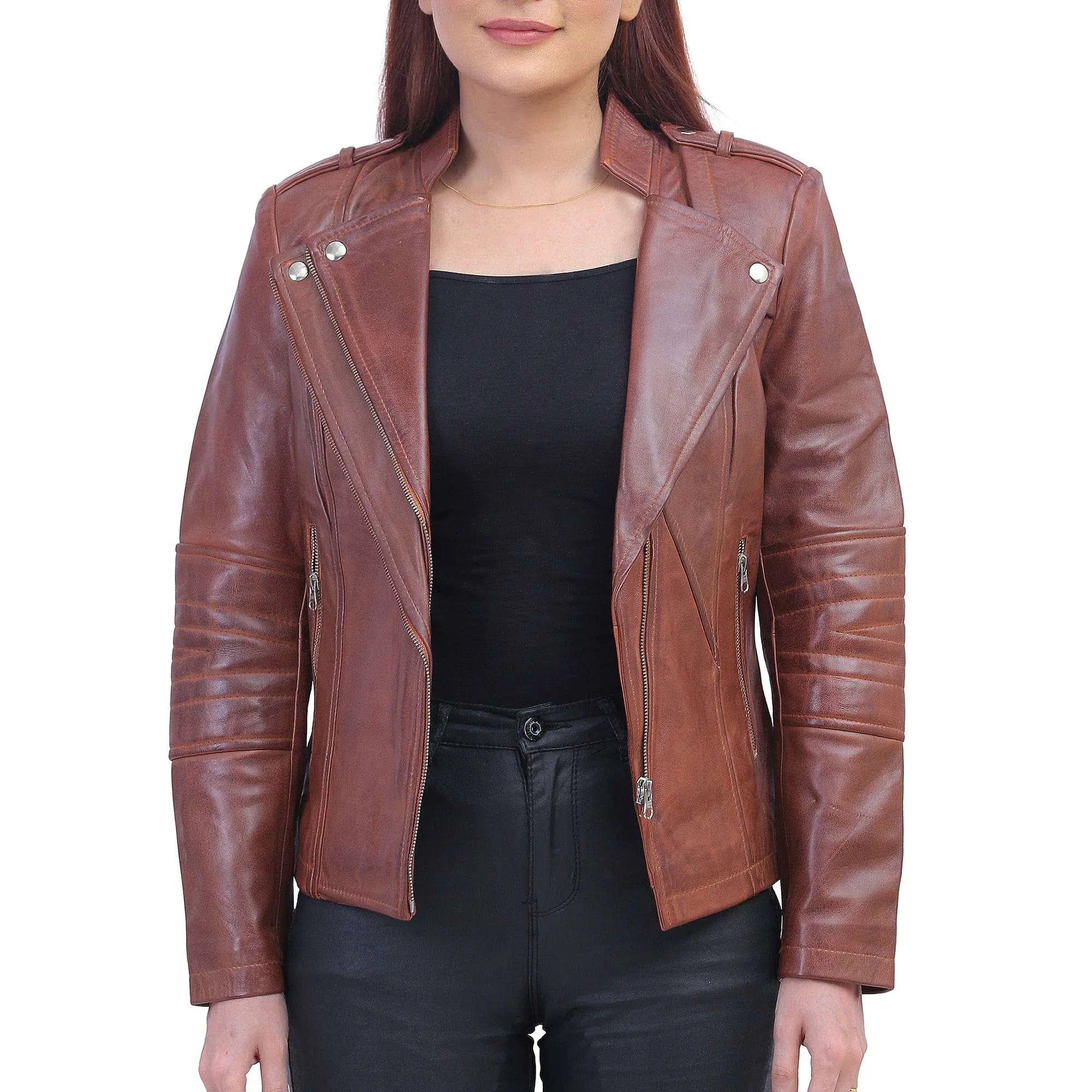 Women's Brown Asymmetrical Jacket Rayon Jacket Velvet Jacket Corduroy Jacket