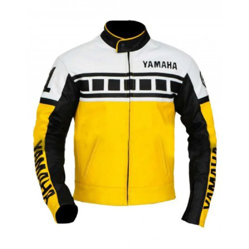 Yamaha Biker Racer Jacket A-Line Jacket Boat Neck Shawl Collar