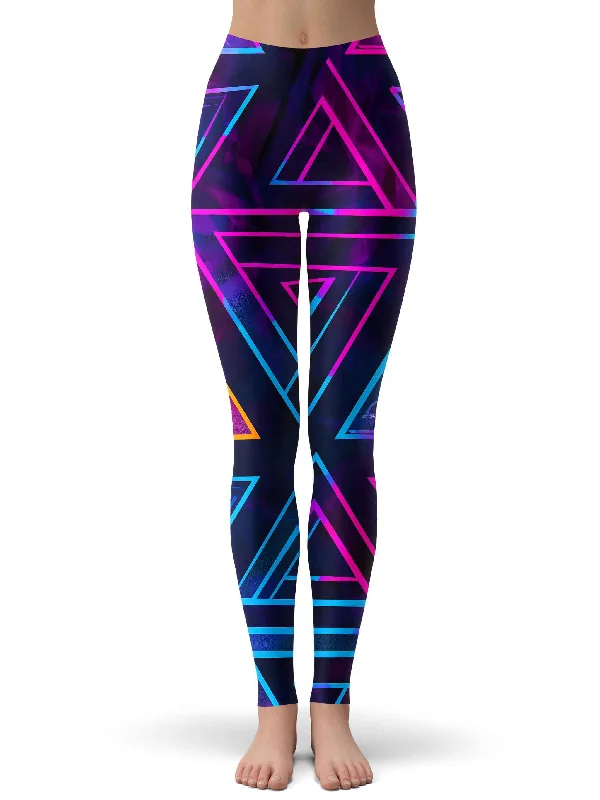 AM Geometric Leggings Cozy Sweat-Wicking Leggings