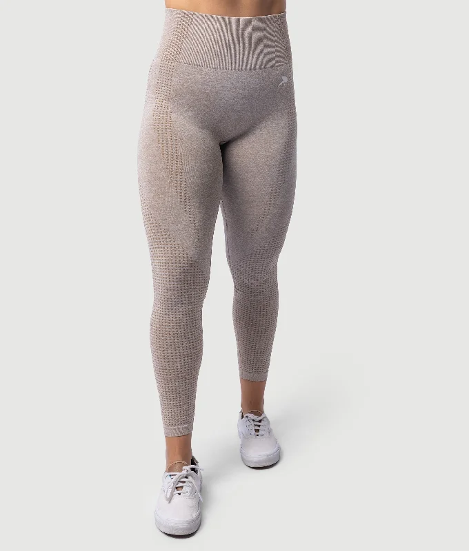 Athena Seamless Leggings - SAND Stylish Compression Fit Leggings