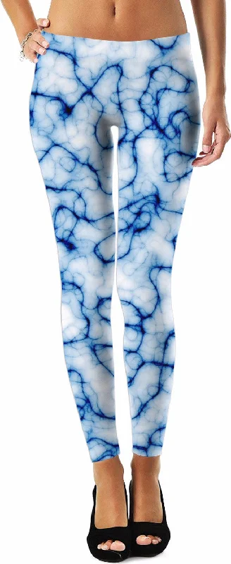 Blue Vein Ice Women's Leggings Comfortable Slim Fit Leggings