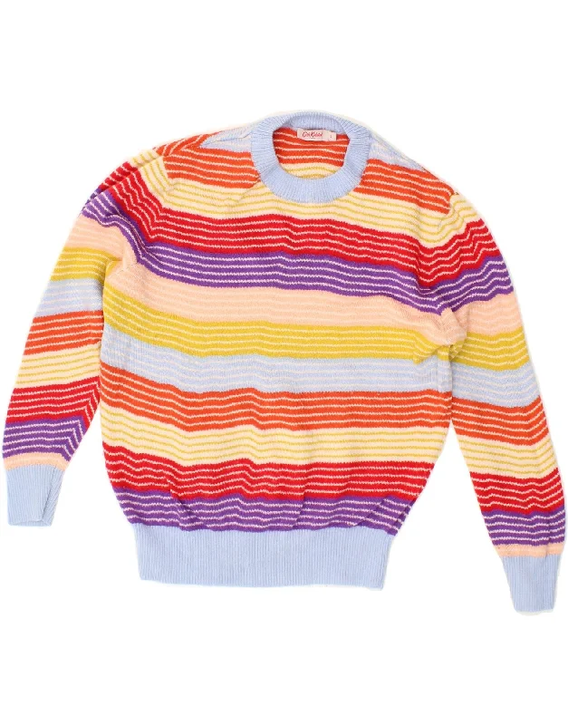 CATH KIDSTON Womens Crew Neck Jumper Sweater UK 10 Small Multicoloured Solid Color Striped Floral Print