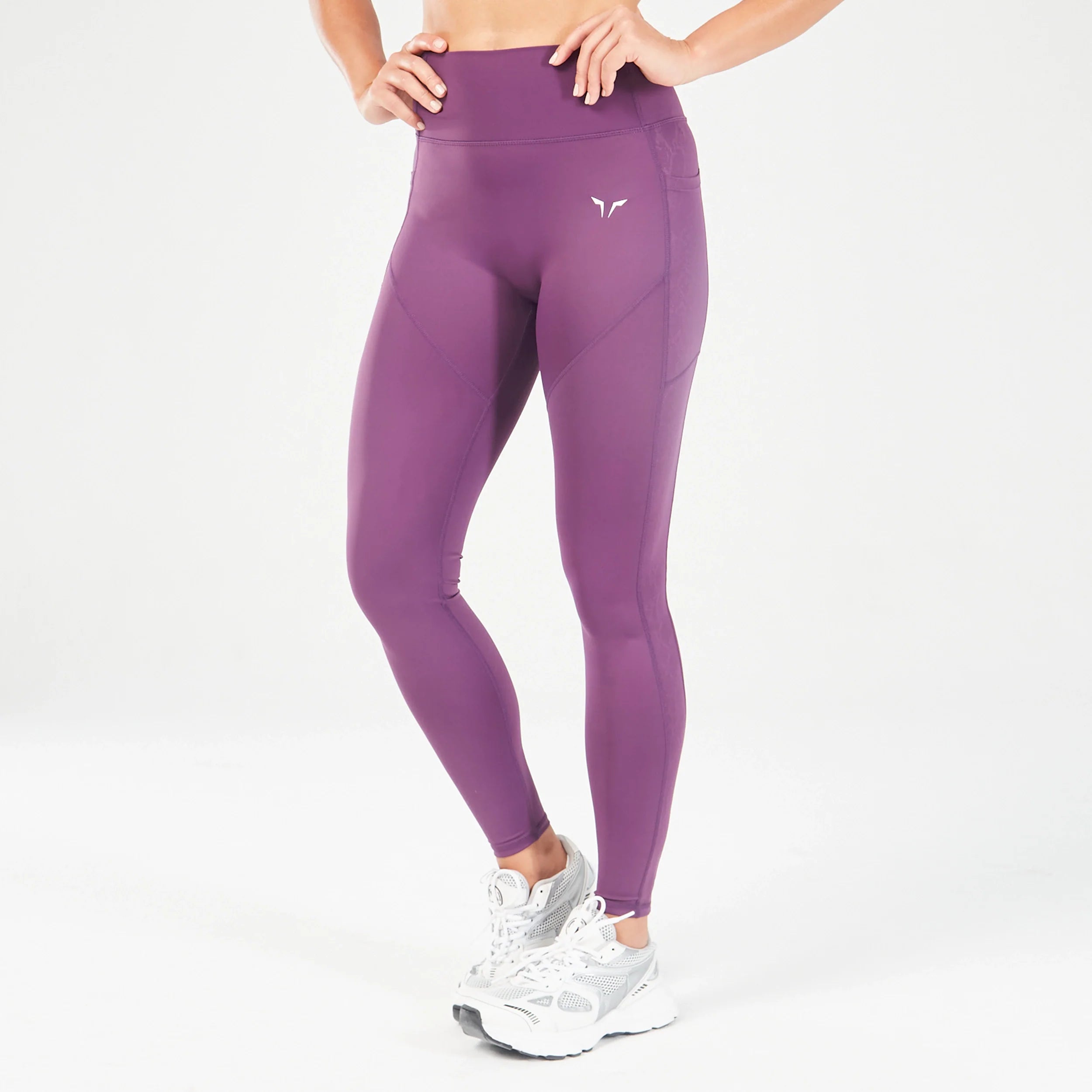 Core Panel Leggings - Shadow Purple Elegant Black Leggings