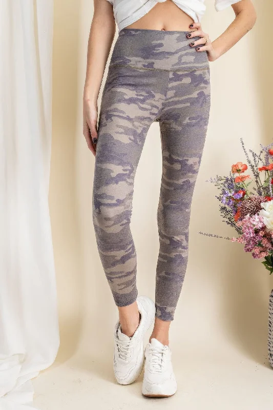 Camouflage Printed Rayon Spandex Leggings Fashionable Printed Leggings