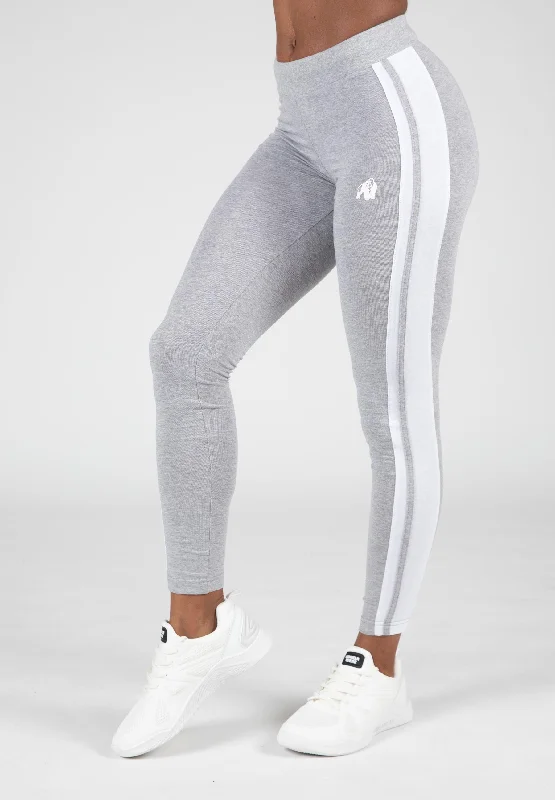 Hailey Leggings - Gray Melange Elegant Shiny Black Leggings