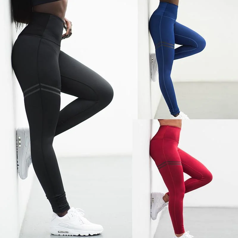 High Waist Women Fitness Leggings (3 Colors) Elegant Metallic Leggings