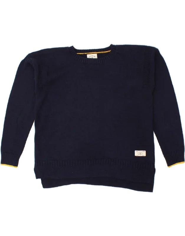 JOULES Womens Oversized Crew Neck Jumper Sweater UK 10 Small Navy Blue Anti-Pilling Anti-Shrink Durable