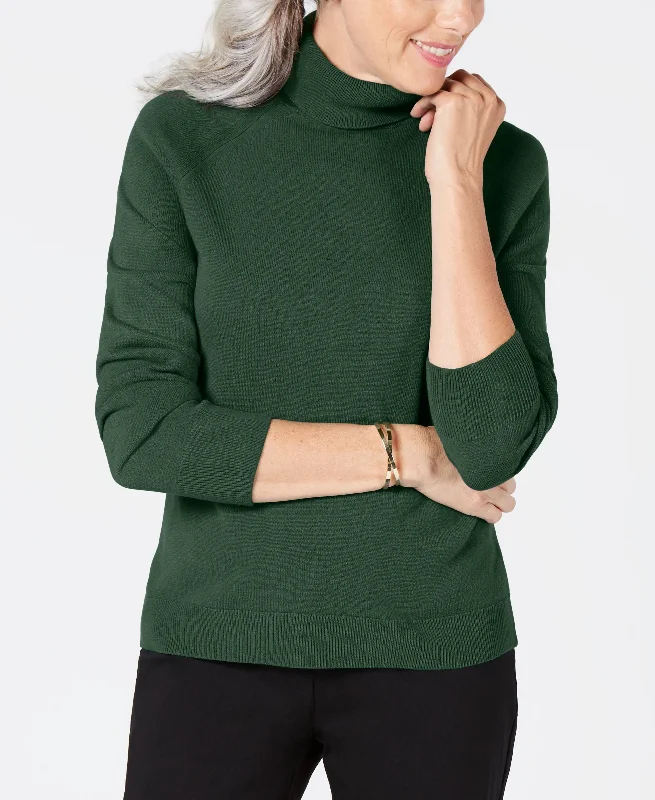 Karen Scott Turtleneck Sweater Thin Thick Dense