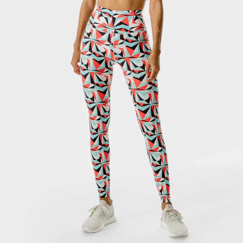 LAB360° Printed Leggings - Pastel Turquoise Print Stylish Printed Sport Leggings