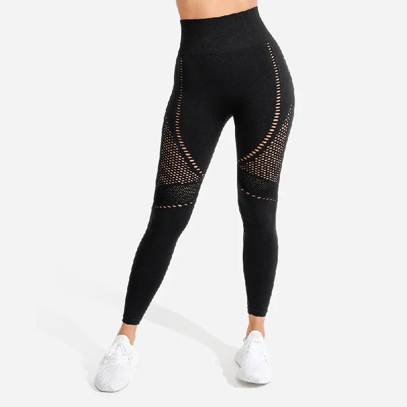 Meta Seamless Leggings - Black Casual Black Leggings