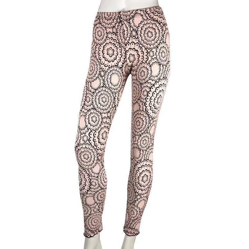 Rose Quartz Doily Leggings Comfortable Running Leggings