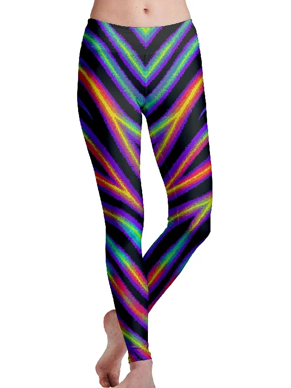 Tiger Stripes (Colorful) Leggings Fashionable Solid Color Tights