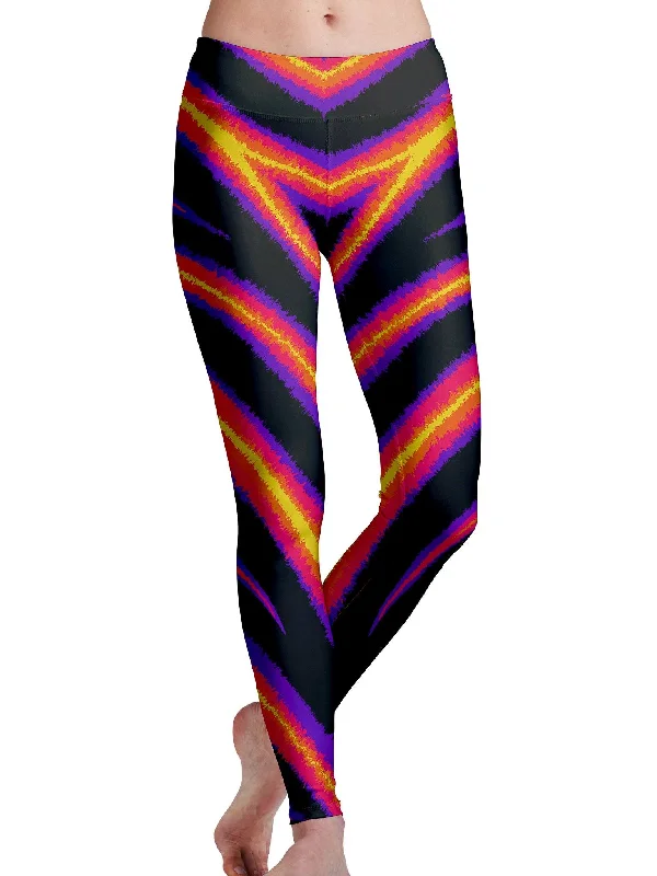 Tiger Stripes (Warm) Leggings Fashionable Stretchy Fit Leggings