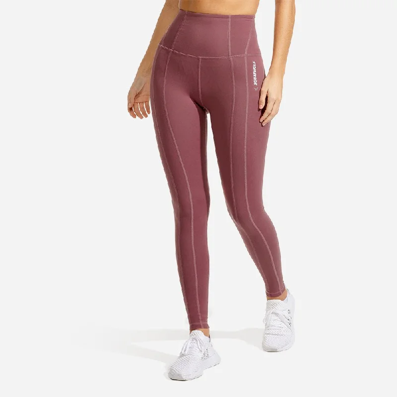 Warrior High-Waisted Leggings - Dusty Rose Stylish Yoga Leggings