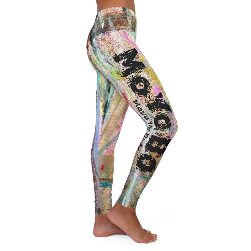 Women's Oil Paint Art Spandex Leggings Trendy Ombre Effect Leggings