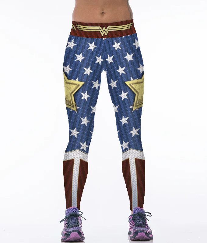 Wonder Woman Compression Leggings for Women Comfortable Full-Body Compression Leggings