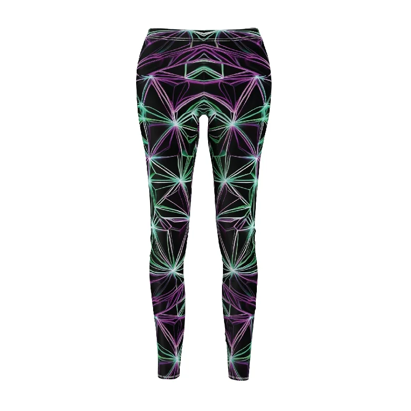 Your Brain On - Women's Cut & Sew Casual Leggings (AOP) Chic Printed Yoga Pants