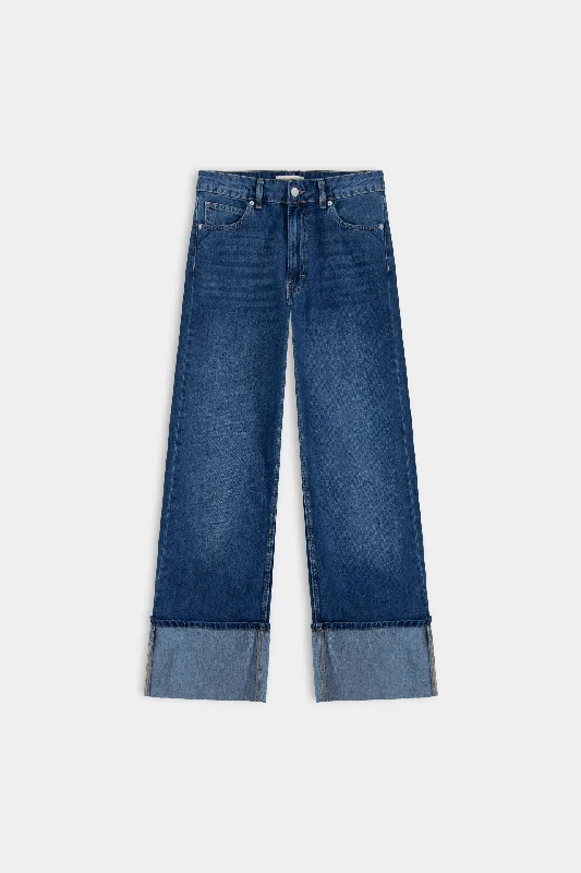 Wide Leg Jeans Comfortable Low-Rise Jeans