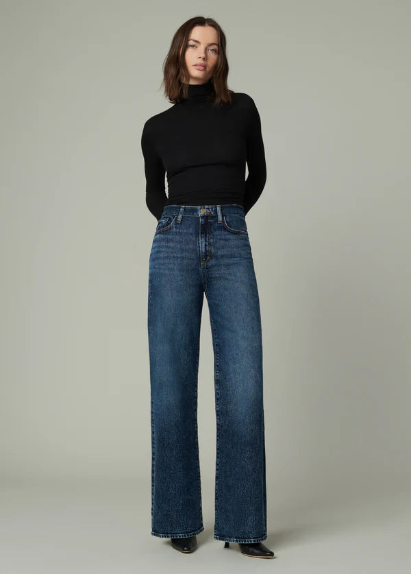 Mia High Rise Wide Leg Jeans Comfortable Zip-Fly Denim Jeans