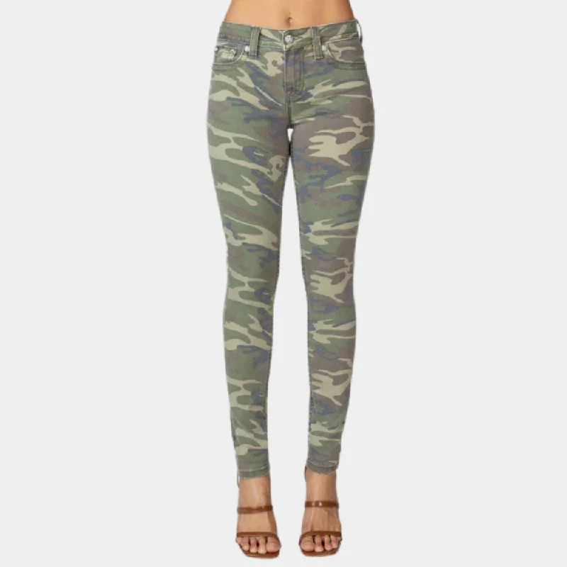 Miss Me Camo Skinny Jeans Fashionable Straight Fit Denim