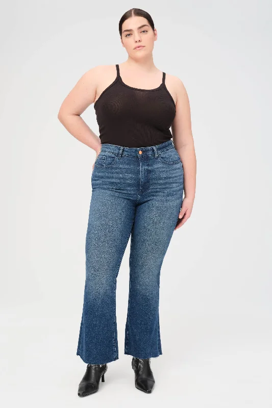 NAO PLUS - HIGH RISE BOOTCUT JEANS | HUNTINGTON Fashionable Cropped Denim Jeans