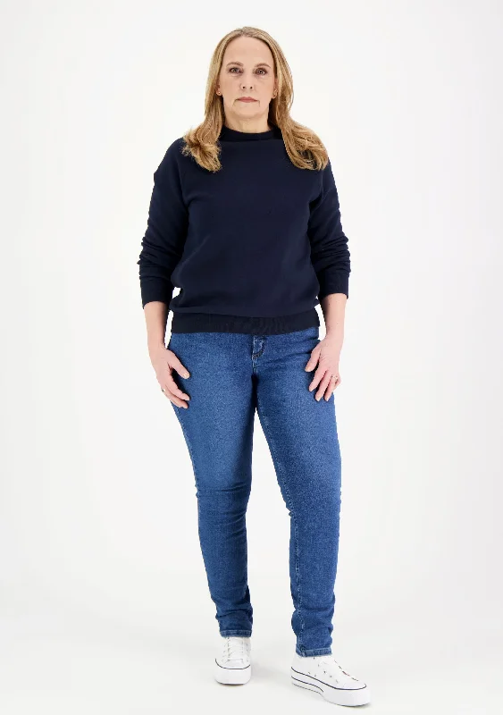 Suzie Skinny Jeans Blue Chic Rip-Detail High-Waist Jeans