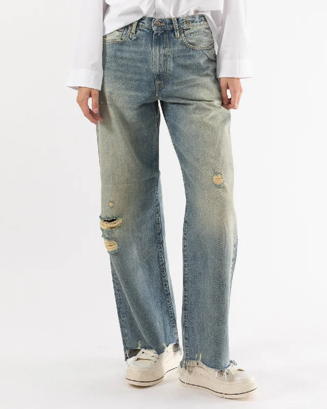 Darcy Loose Rip Jeans Trendy Bootcut High-Waisted Jeans